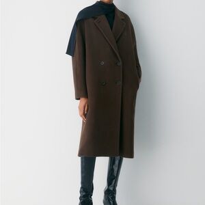 Babaton burnt cedar slouch coat size 1 short